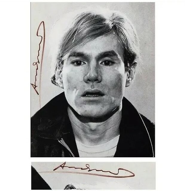 “Andy Warhol” (left), SIGNED Cover - 27.9 × 45.7 cm SOLD